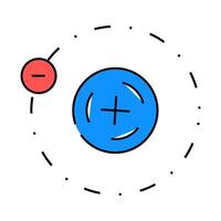physics molecular structure icon color illustration vector