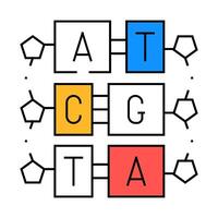 gene molecular structure icon color illustration vector