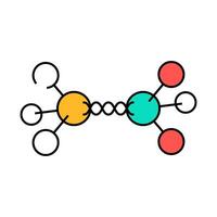 model molecular structure icon color illustration vector