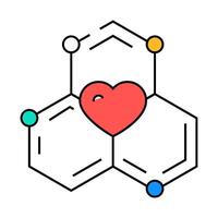 health molecular structure icon color illustration vector