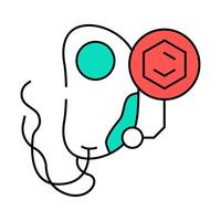 cell molecular structure icon color illustration vector