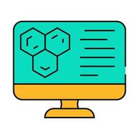 laboratory molecular structure icon color illustration vector