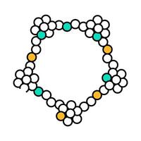 molecular structure icon color illustration vector