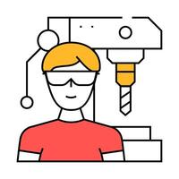 manufacturing engineer technology icon color illustration vector