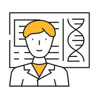 biomedical engineer worker icon color illustration vector