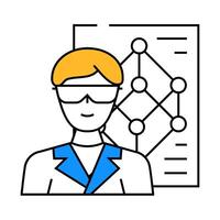 materials engineer technology icon color illustration vector