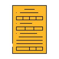 form paper document icon color illustration vector