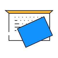 laptop paper document icon color illustration vector