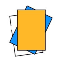 paper sheet document icon color illustration vector