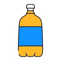 soda plastic bottle icon color illustration vector