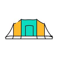 activity tent vacation icon color illustration vector