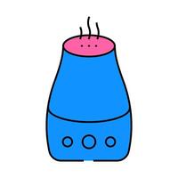 essential oil diffuser bedroom interior icon color illustration vector