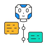 dialog chat bot icon color illustration vector