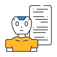 talk chat bot icon color illustration vector
