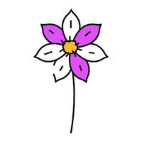 clematis flower spring icon color illustration vector