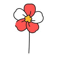 forget me not flower spring icon color illustration vector