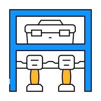 drill shelf garage tool icon color illustration vector