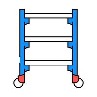 storage rack garage tool icon color illustration vector