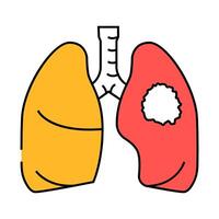 lung cancer icon color illustration vector