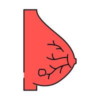 lobular breast cancer icon color illustration vector