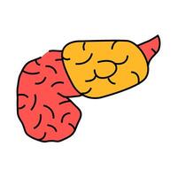 pancreatic cancer icon color illustration vector
