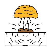 explosion earthquake disaster icon color illustration vector