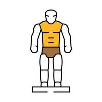 action figure toy child icon color illustration vector