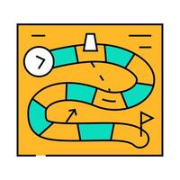 board game toy child icon color illustration vector
