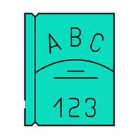 educational book toy child icon color illustration vector