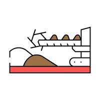 stacker reclaimer steel production icon color illustration vector