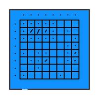 battleship board game table icon color illustration vector