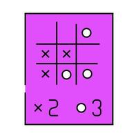 tic tac toe game icon color illustration vector