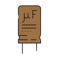 electrolytic capacitor electronic component icon color illustration vector
