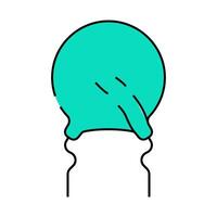 varistor electronic component icon color illustration vector