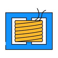 transformer electronic component icon color illustration vector