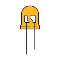 diode electronic component icon color illustration vector
