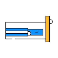 drawer slide hardware furniture fitting icon color illustration vector