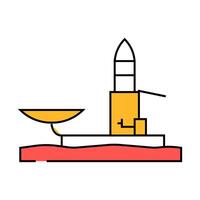 mars sample return mission planet icon color illustration vector