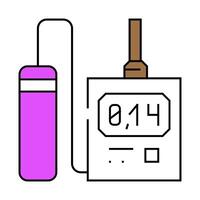 radiation monitoring nuclear energy icon color illustration vector