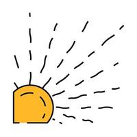 sunlight sun summer icon color illustration vector