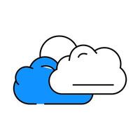 sun and clouds summer sunlight icon color illustration vector