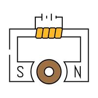 ac generator electrical engineer icon color illustration vector