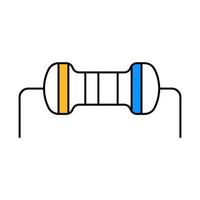resistor electrical engineer icon color illustration vector
