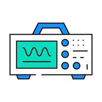 oscilloscope electrical engineer icon color illustration vector