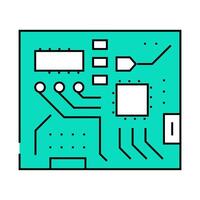 circuit board electrical engineer icon color illustration vector