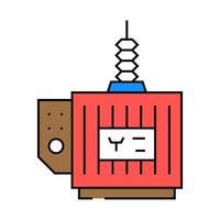 electrical substation electrical engineer icon color illustration vector