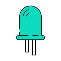 diode electrical engineer icon color illustration vector