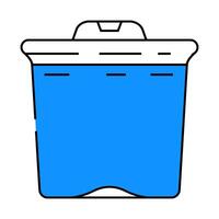 lunch box plastic healthy icon color illustration vector