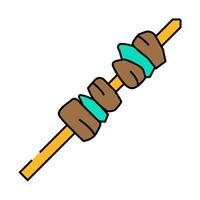 yakitori skewer japanese food icon color illustration vector