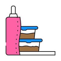 lunch box bag container icon color illustration vector